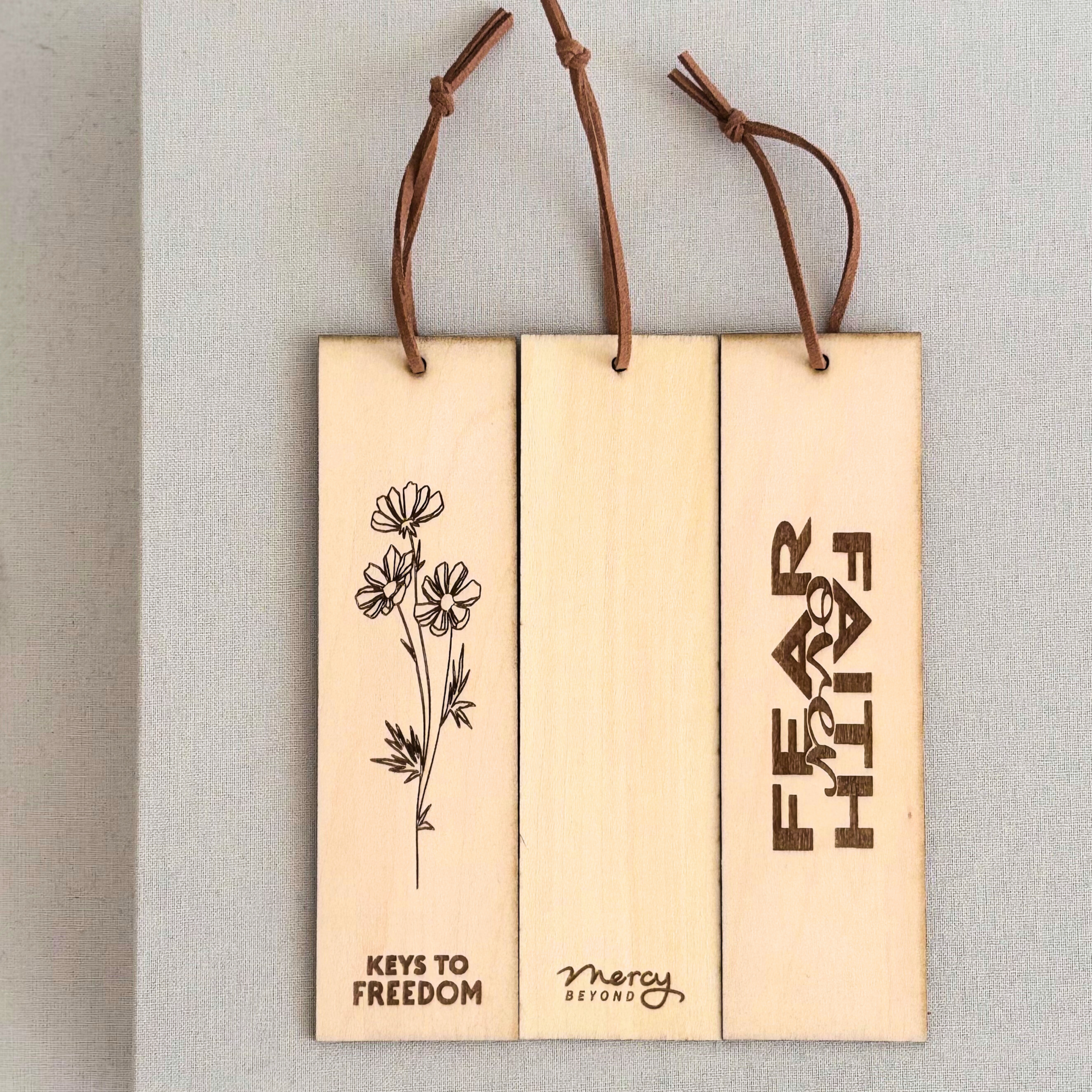 Holz-Lesezeichen "Faith over Fear" – Bild 4